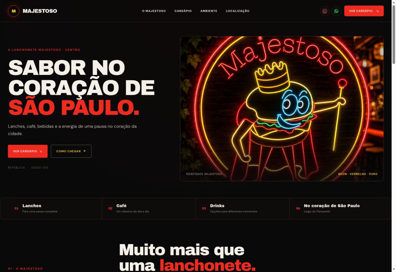 Majestoso — Projeto demonstrativo
